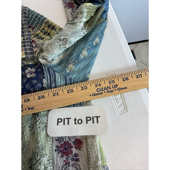 Double D Ranch size XL Maxi Dress Western wear floral mixed print long sleeve - Picture 8 of 10